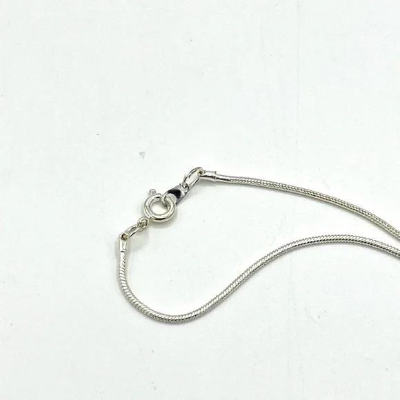 HAND CRAFTED Aqua Agate Bezeled Pendant Necklace - Picture 5 of 7